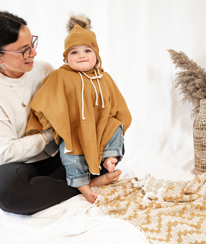 Poncho tricot évolutif