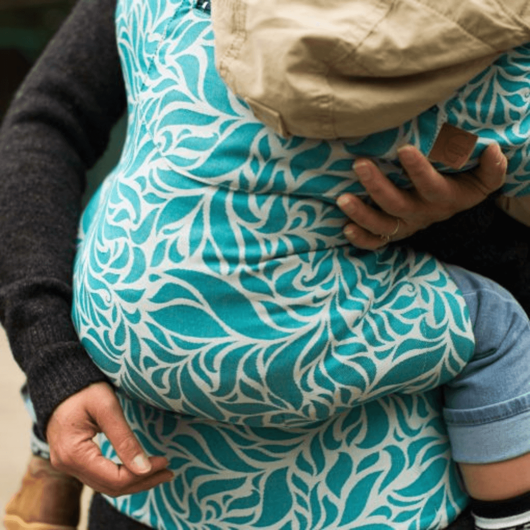 Baby carrier | Cotton | Turquoise garden